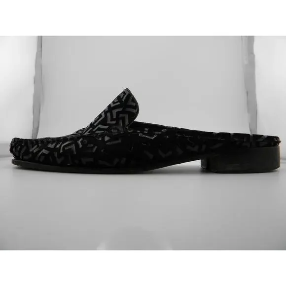 Sesto Meucci Women's Black Leather Slides Slip On Mules Made in Italy Size 11 N - Picture 7 of 11